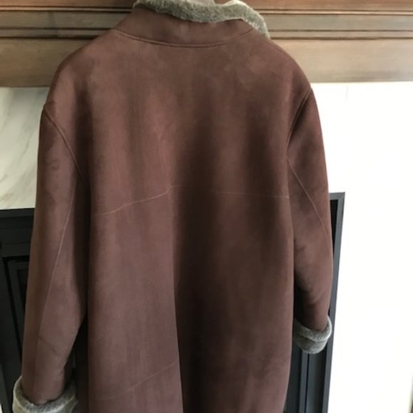 Brown Faux Shearling Coat - Picture 2 of 7